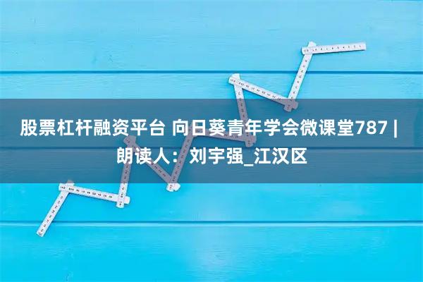 股票杠杆融资平台 向日葵青年学会微课堂787 | 朗读人：刘宇强_江汉区